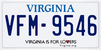VA license plate VFM9546