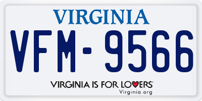 VA license plate VFM9566