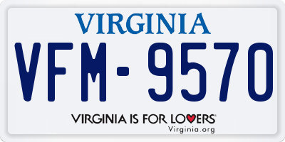 VA license plate VFM9570