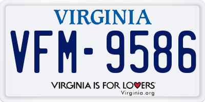 VA license plate VFM9586