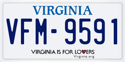 VA license plate VFM9591