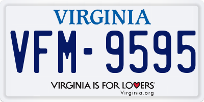 VA license plate VFM9595