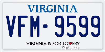 VA license plate VFM9599