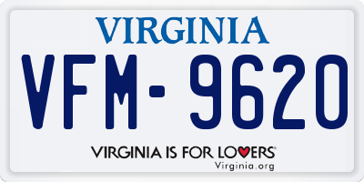 VA license plate VFM9620