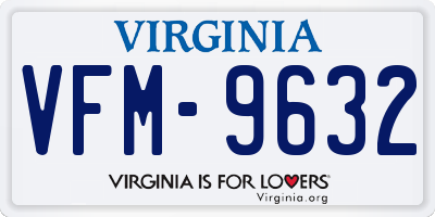 VA license plate VFM9632