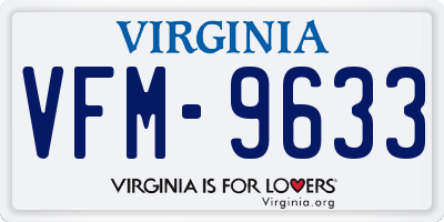 VA license plate VFM9633