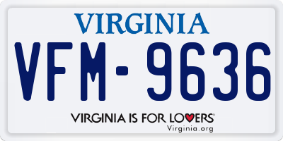 VA license plate VFM9636
