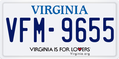 VA license plate VFM9655