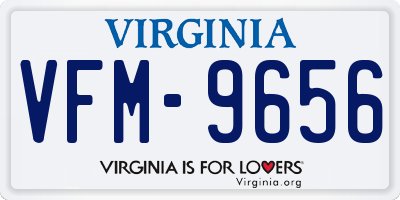 VA license plate VFM9656