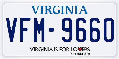 VA license plate VFM9660