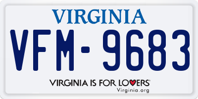 VA license plate VFM9683