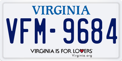 VA license plate VFM9684