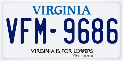 VA license plate VFM9686