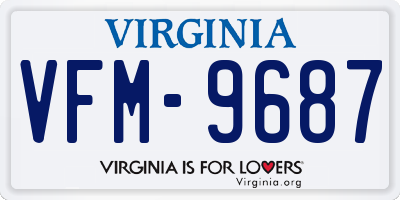 VA license plate VFM9687