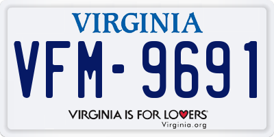 VA license plate VFM9691