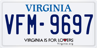 VA license plate VFM9697