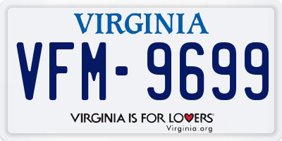 VA license plate VFM9699