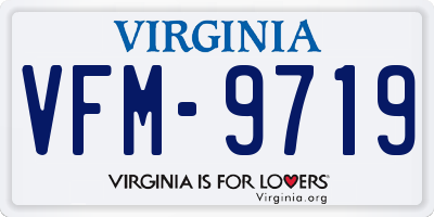 VA license plate VFM9719