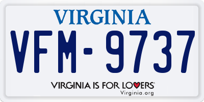 VA license plate VFM9737