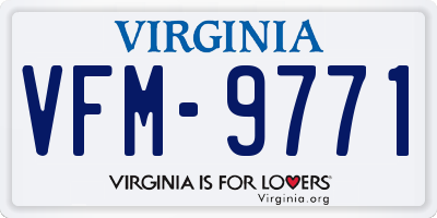 VA license plate VFM9771