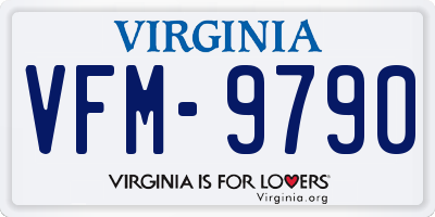 VA license plate VFM9790