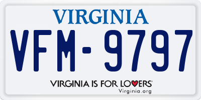 VA license plate VFM9797