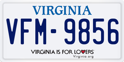 VA license plate VFM9856