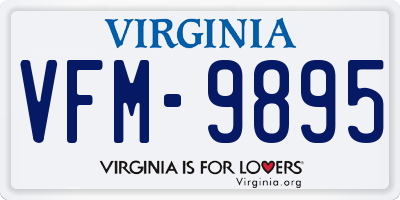VA license plate VFM9895