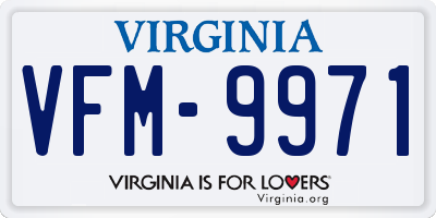 VA license plate VFM9971