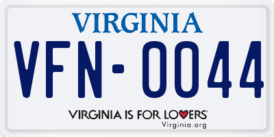 VA license plate VFN0044