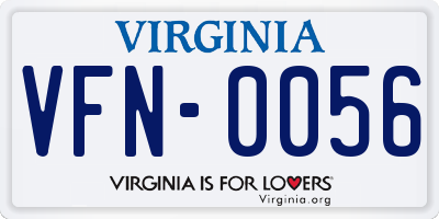 VA license plate VFN0056