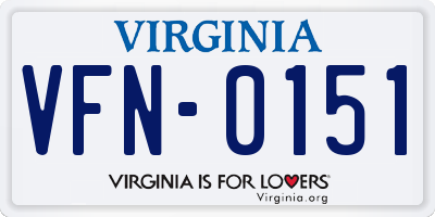 VA license plate VFN0151