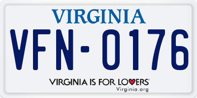 VA license plate VFN0176