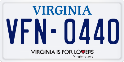 VA license plate VFN0440