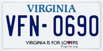 VA license plate VFN0690