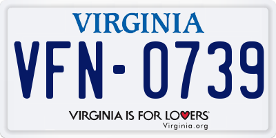 VA license plate VFN0739