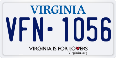 VA license plate VFN1056