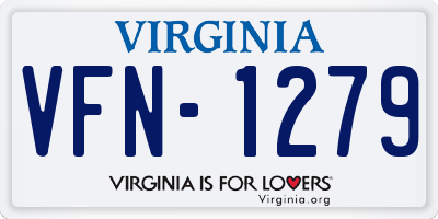 VA license plate VFN1279