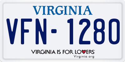 VA license plate VFN1280