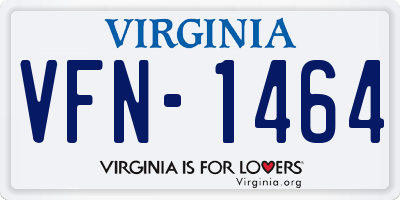 VA license plate VFN1464