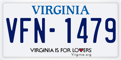 VA license plate VFN1479