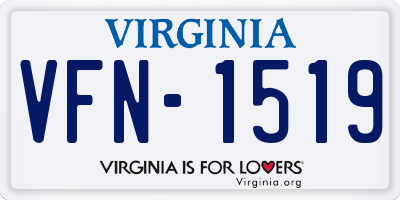 VA license plate VFN1519