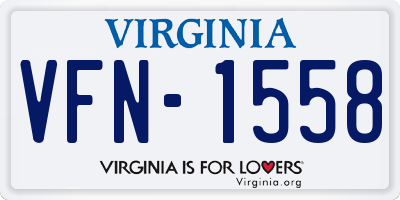 VA license plate VFN1558