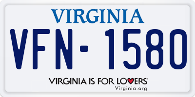 VA license plate VFN1580