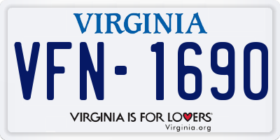 VA license plate VFN1690