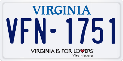 VA license plate VFN1751