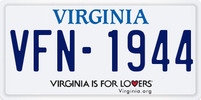 VA license plate VFN1944