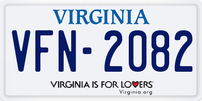 VA license plate VFN2082