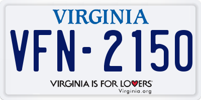 VA license plate VFN2150
