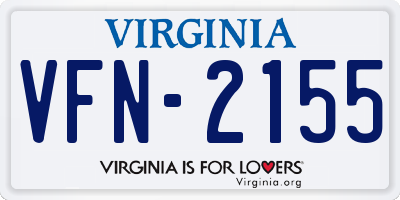 VA license plate VFN2155